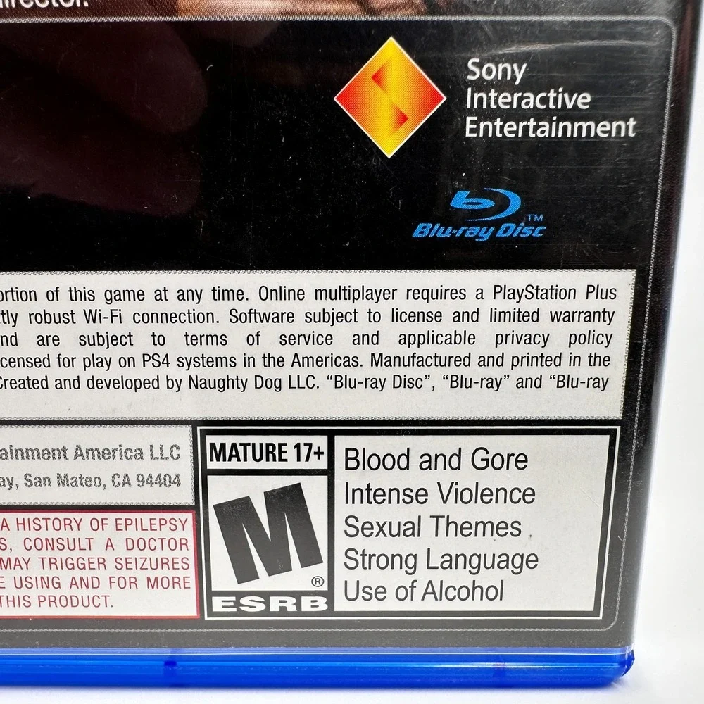 The Last of Us Remastered PS4 Playstation Game Action Adventure M Rated NTSC